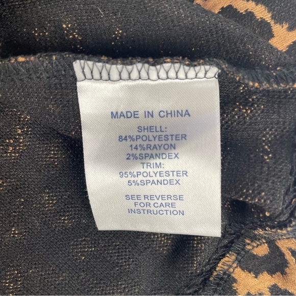 Tyler Boe Kim Cowl Neck Knit Dress Cheetah Animal Print‎ Size Large - Picture 10 of 12